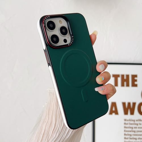 Coque iPhone 14 cuir magnétique compatible chargement sans fil