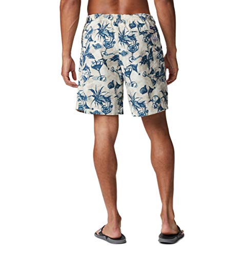Columbia Pfg Men’s Super Backcast Water Shorts, Quick Dry, Sun Protection, Stone Martini Marlin Print, Large #TOP1