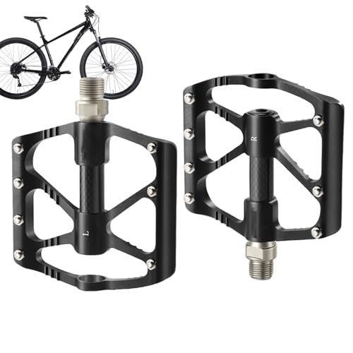 Pédales plates pour vélo de route et VTT en alliage d'aluminium léger avec roulement scellé