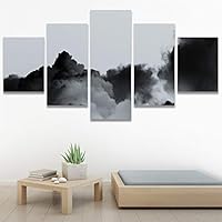 SIGNWIN 5 Panel Canvas Wall Art Modern Art Decorative Decorative Elements Digital Art Multicolor Patterns Urban for Home Decorations Ready to Hang - 60