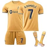 WatSKY FCB Trikot 22/23 Kinder,Erwachsener,Herren,Damen,Trikot Nr 7,8,9,10,21,25,30,Fußballtrikot Kind,Fußball Trikot Herren Football Training Set Fútbol Jersey Retro Fussball Trikot Fitness-Set