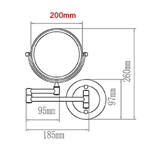 Espejo para Maquillaje Montado en Pared 8 Pulgadas miniatura 5