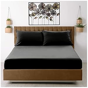 Super Dreamer 11795933 Spannbetttuch Einzelbett Schwarz
