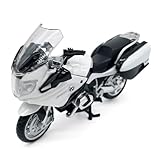 1:18 Scale for BMW R1250 RT Motorcycle Model Toy, Plastic and Metal Diecast Toy Motorcycle Bike, Mens Collection Toys for Boys Kids Gifts, Cake Topper Home Office Decor, White