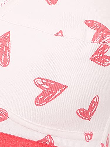 Image of Clovia Women's Cotton Non-Padded Non-Wired Heart Print Full Figure Bra (BR0185T04 Pink 36D)