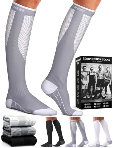 Image of Laite Hebe 3 Pack Medical Compression Sock-Compression Sock For Women and Men Circulation -Best for Running,Nursing,Athletic Sports