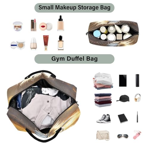 Horse Sunset Cloud Animal Travel Duffle Bag Gym Bag Weekender Bags with Toiletry Bag Travel Trip Tote Bag4