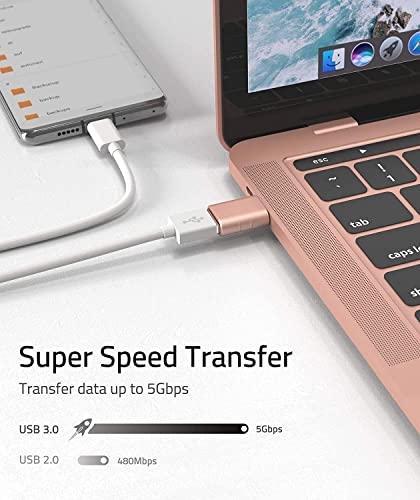 Image of rts USB 3.0 to Type C OTG Adaptor, 10Gbps High Speed Data Transfer, Thunderbolt to USB Adapter, Compatible for All Type C Devices, Apple iPhone 16 15, Smartphone, Laptops, Tablets, Chargers, MacBook