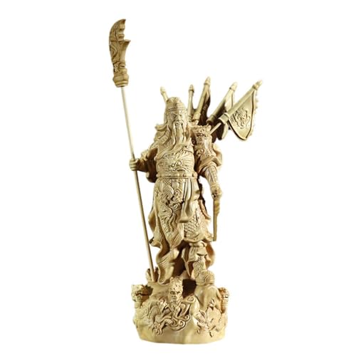 Guan Gong ornement en bois pour harmoniser l'ambiance de votre salon ou bureau