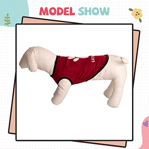 Image of Lulala Pet Shirts Pet Printed Clothes with Funny Letters Summer Pet T Shirts Cool Puppy Shirts Breathable Pet Outfit Soft Pet Sweatshirt for Pets (Blue, 16 INCH)