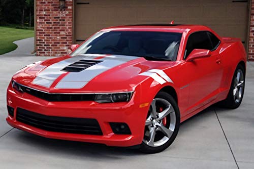 Image of x xotic tech Fender Stripes Hash Marks Vinyl Decal Universal Compatible with Car Truck Sticker Racing Stripe (White)