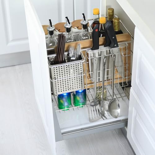 Rangement polyvalent 2 niveaux sous évier et garde-manger