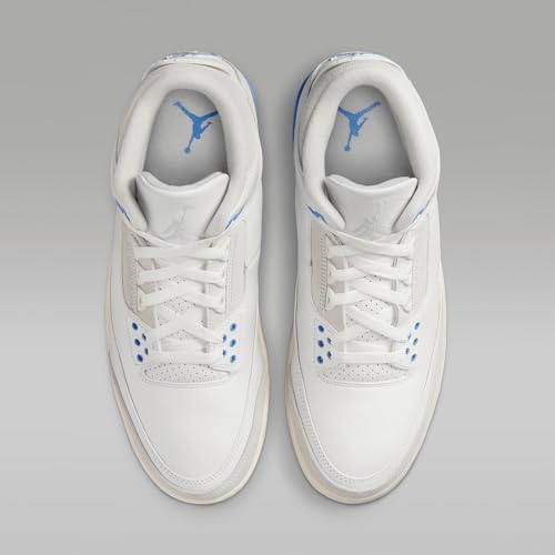 Air Jordan 3 Retro Lucky Shorts Men's Shoes (CT8532-101, Summit White/Legend Blue/Photon Dust/Hydrogen Blue) Size 124