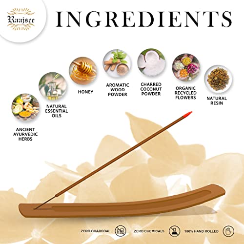 Image of Raajsee Sandalwood Incense Sticks 100 Gm Pack-100% Pure Organic Natural Hand Rolled Free from Chemicals-for Church,Aroma Therapy,Relaxation,Meditation & Sensual Therapy