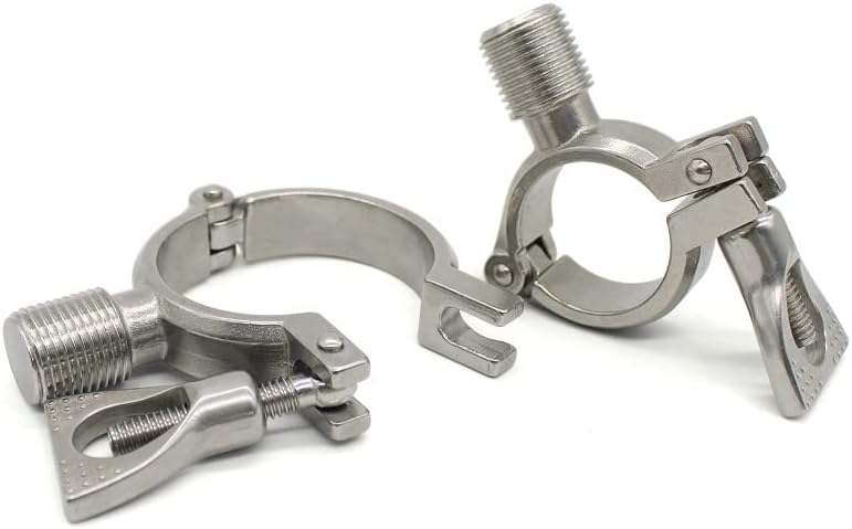 OD19mm to OD152mm BSPT1 / 2 "External Thread 304 Stainless Steel Pipe Clamp Pipe Support Pipe Hanger Household Heavy Pipe Clamp - (Size: Pipe OD 51mm)