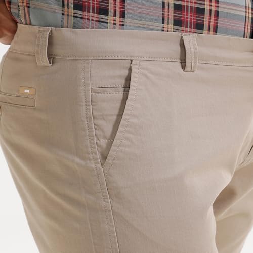 Image of BASICS Premium Cotton Stretch Formal Trousers for Men | Office Pants