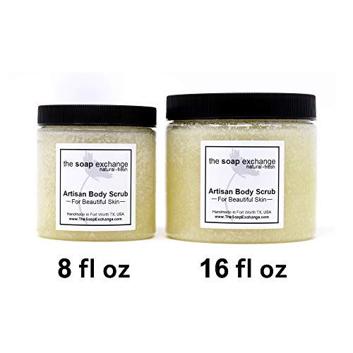 The Soap Exchange Sugar Body Scrub - White Gardenia Scent - Hand Crafted 8 Fl Oz / 240 Ml Natural Artisan Skin Care, Shea Butter, Exfoliate, Moisturize, & Protect. Made In The Usa. #TOP3