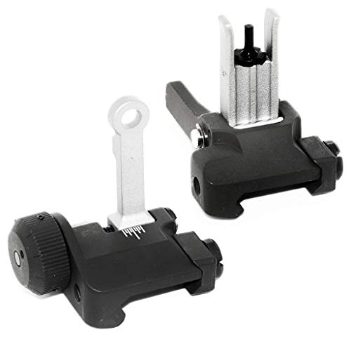generica Airsoft Spare Parts KAC Style 300M Metal Flip-Up Front Rear Sight Set For MK18 MOD-1 M4 M16 AEG