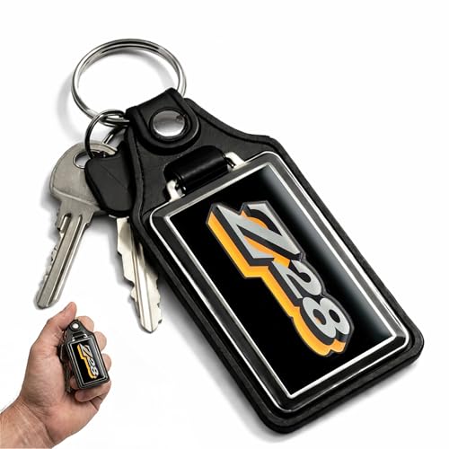 Image of Brotherhood Car Key Chain for Camaro - Classic Models Keychain for Men and Women Gift Key Ring - Orange Gold - 1978 Z28