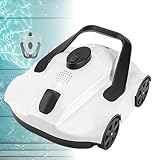 【ECCELLENTE POTENZA DI PULIZIA】I motori a doppia trazione del robot aspirapolvere per piscine offrono una pulizia efficiente. Due spazzole indipendenti sul fondo rimuovono vari tipi di detriti, tra cui sabbia, insetti morti e piccole foglie, offrendo una soluzione completa per la manutenzione della piscina.