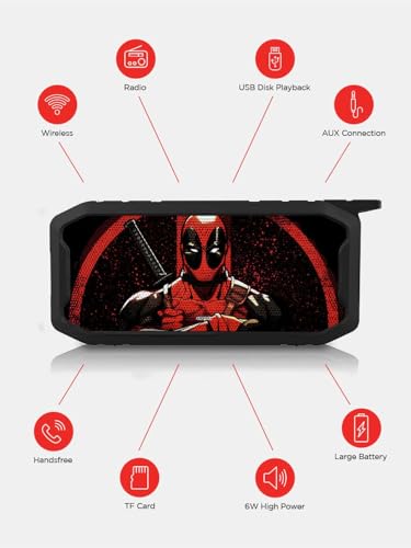 Image of Macmerise Bluetooth Speaker Deadpool Stance Melody Bluetooth Speaker, Multicolor
