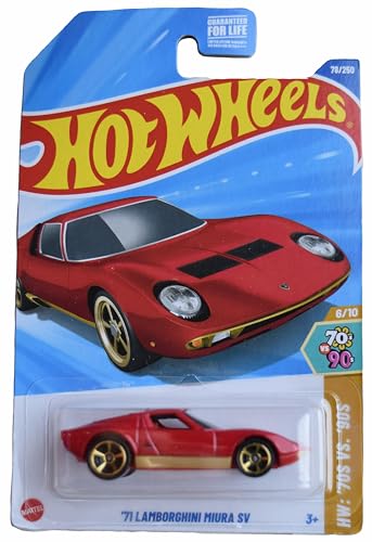 Hot Wheels Lamborghini Miura SV 1:64 rojo miniatura 1