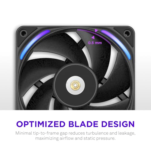 Image of NZXT F240X Performance Single-Frame Fan - 2X 120mm PWM RGB PC Case Fans - Max Airflow & Static Pressure - Low Noise - LCP Frame & Blades - Magnetic Fluid Dynamic Bearing - 30mm Thick - Black