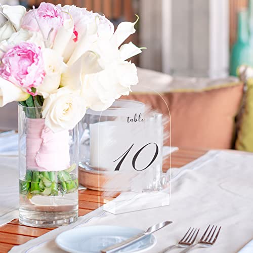 5X7 Inch Clear Arch Acrylic Sign With Stand-10 Pack Clear Blank Arched Acrylic Sheets With Holder, Diy Acrylic Arch Sign Blank For Wedding Table Number Menu Sign Bar List Sign #TOP3