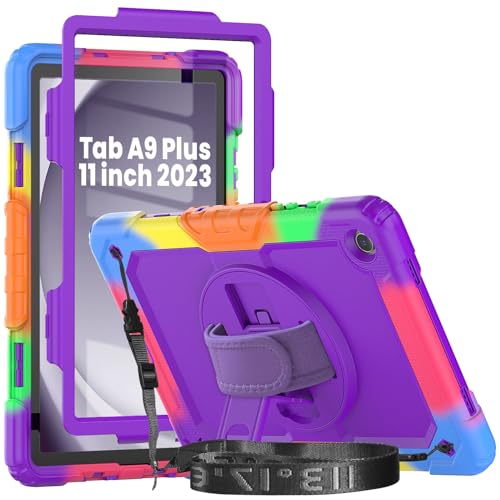 Coque Galaxy Tab A9 Plus antichoc avec bandoulière pour l'école et les sorties