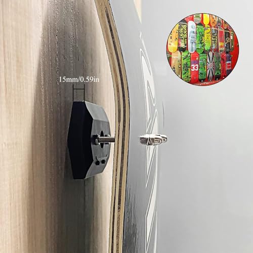 Namvo 3 Stück Skateboard-Wandhalterung, Skateboard-Deck-Wandhalterung, Skateboard-Display-Aufh?nger, vertikal und horizontal, zur Aufbewahrung von Skateboard-Deck-Displays