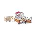 Schleich Horse Club, 26-Piece Playset, Horse Toys for Girls and Boys 5-12 years old Horse Stall with Arab Horses and Groom, Multi