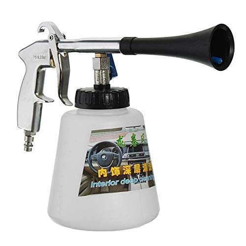 Autowäsche Lanze Auto-Luft-Reinigungsfläche Innenaußen-Luft-Air-Waschen-Werkzeugstecker Auto Motorrad Glasfenster-Lederreiniger Schaumlanze (Color : Black)