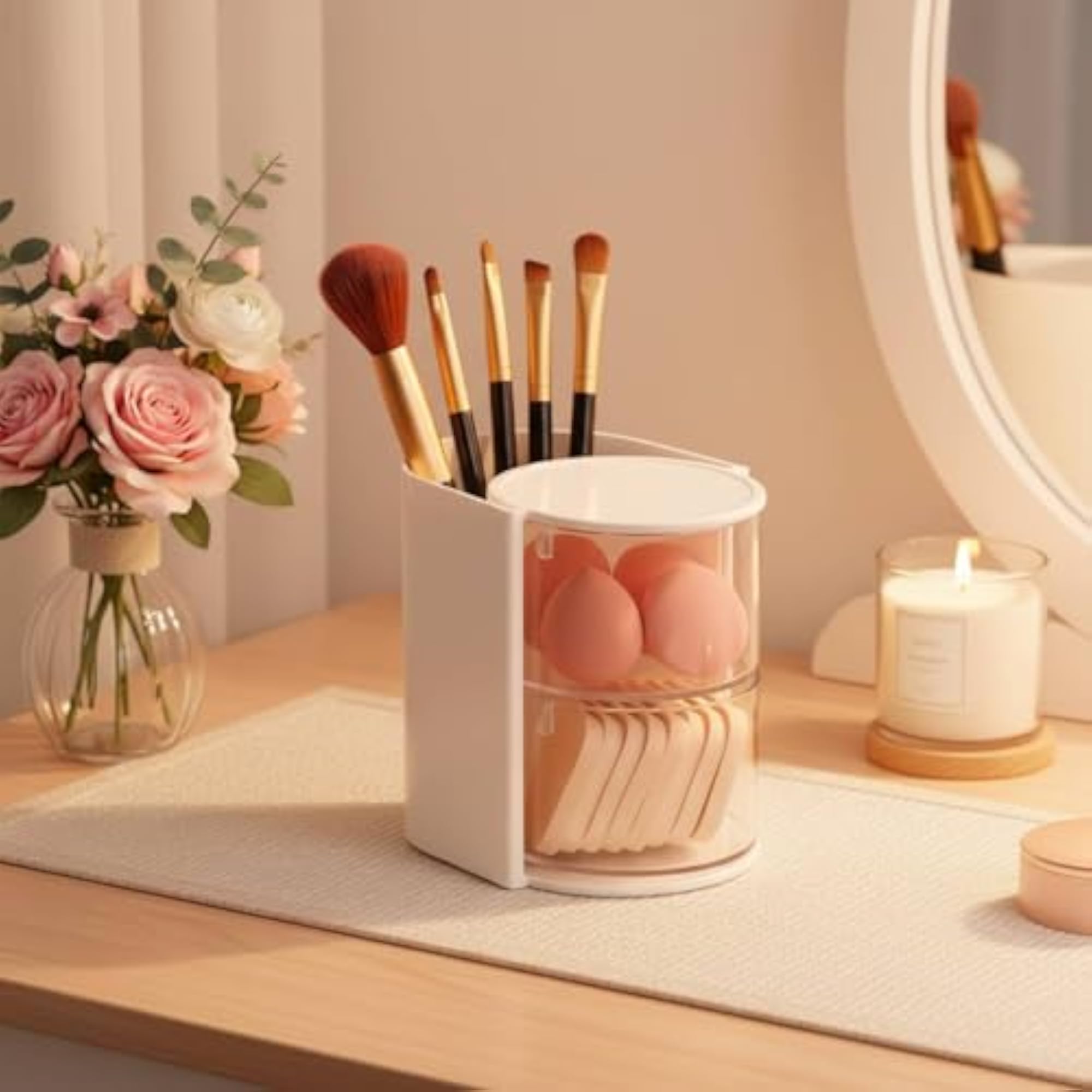 Multi-Functional Dustproof Makeup Sponge Organizer