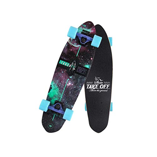 MLMHLMR Skateboard Star Sky Brush Calle Fish Board Cuatro Ronda Profesional Extrema básica Skate patineta (Color : B)