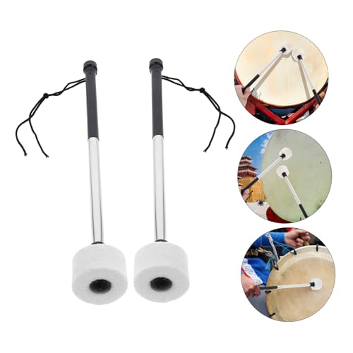 2 Baquetas con mango de fieltro para batería miniatura 3