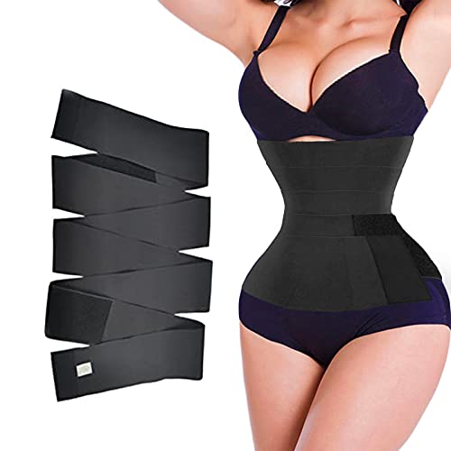 Snatch Me Up Bandage Wrap Waist Trainer for Women, Waist Wraps for Stomach Invisible Waist Trimmer Wrap Slimming Tummy Wrap Belt, Adjustable Belly Body Shaper Compression Wrap 4M /157"