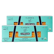 Cipriani Food Tagliolini Egg Pasta Noodles - USDA Organic Italian Pasta, Extra Thin Egg Noodle from Italy, Non-GMO & Kosher - 250 Gram Pack of 2