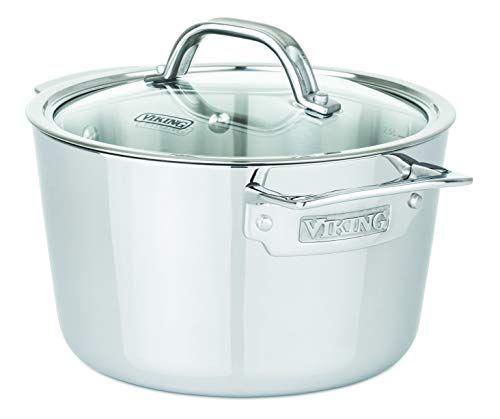 Viking 4013-3003N Contemporary 3-Ply Stainless Steel Soup Pot, 3.4 Quart, Silver #TOP29