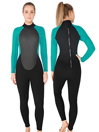REALON Full Wetsuit Mens Womens 4/3mm Neoprene Diving Scuba Triathlon Wet Suits Cold Water Keep Warm...