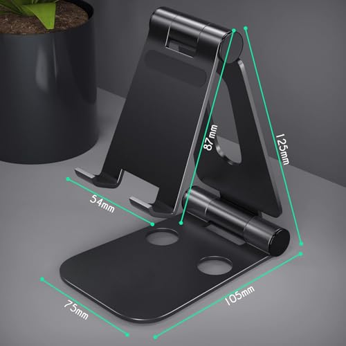 Image of APPUCOCO 360 Rotation, Foldable Design Mobile Stand with Metal Base, Multiple Height & Angle Compatible with Smartphones, Tablets