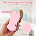 4 PCS Magic Exfoliating Bath Sponge,3D Super Soft Exfoliating Body Scrubber, Skin Friendly & Reusable,Remover Dead Skin for All Skin Types,for Men Women