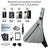 OSOCE Anti-Theft Crossbody Bag, RFID Sling Bag, Multi-Pocket Waterproof Shoulder Bag for Men, Easy to Carry Umbrella & Bottle. Stylish & Lightweight Crossbody Bag Travel, Daily Use, and Gifts(Grey) #4