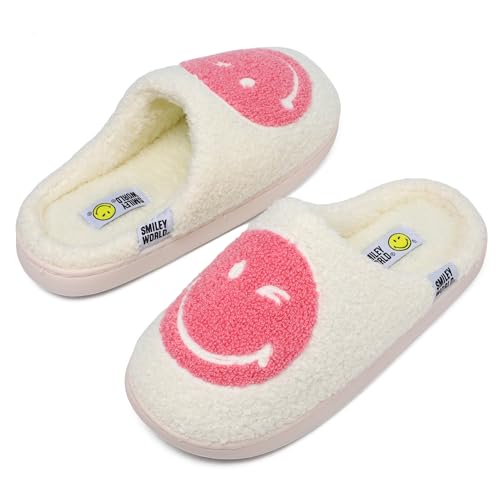 ZHPTO SmileyWorld® Chaussons Homme et Femme Chaude Antidérapantes Confortables Pantoufles en...