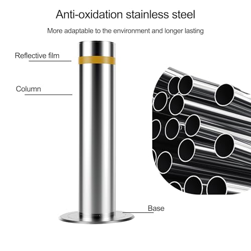 Borne de sécurité réfléchissante acier inoxydable pour espace public