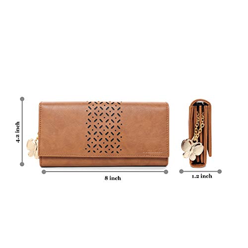 Image of Butterflies Women's Pu Wallet For Ladies and Girls