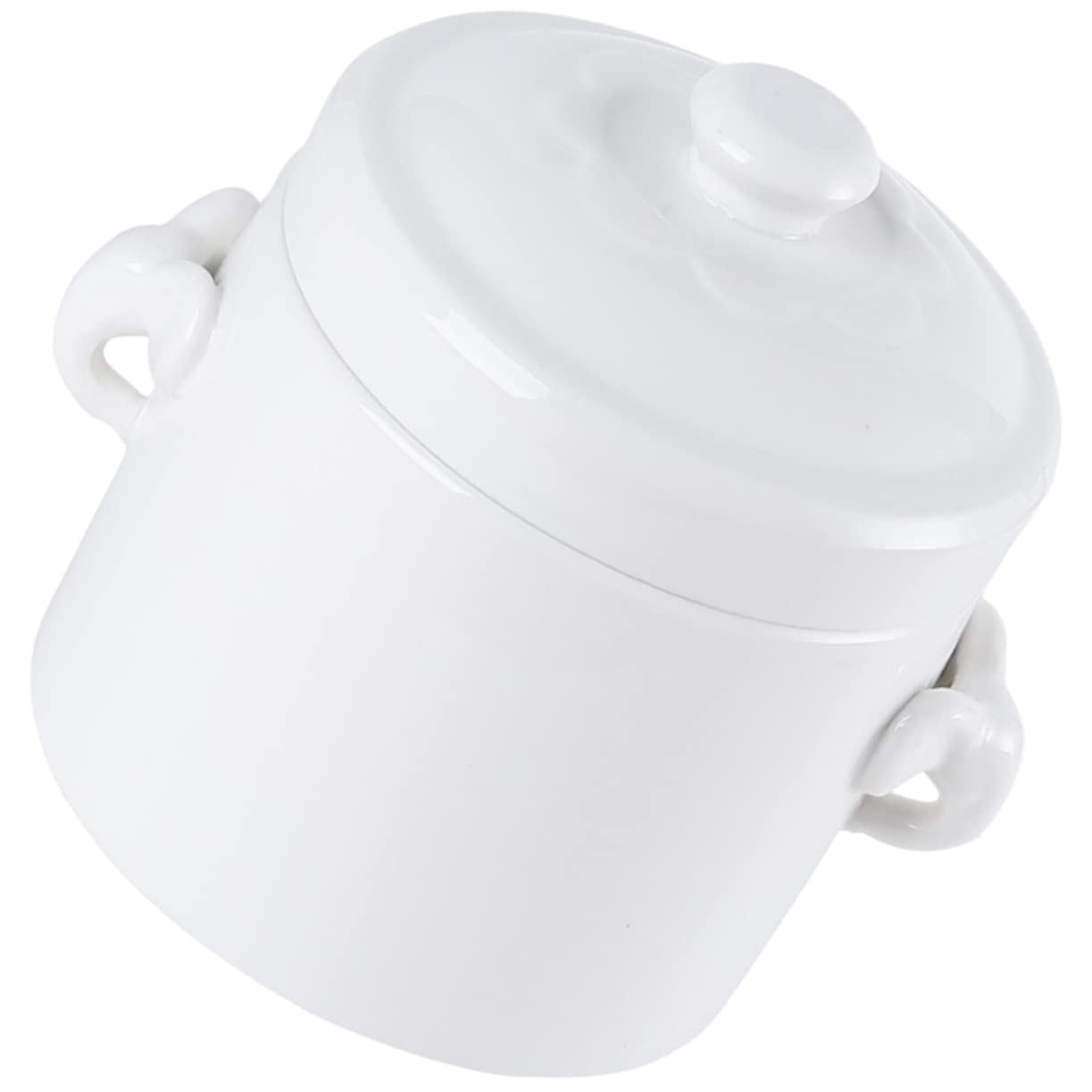 Anneome Pentola Per Stufato Ceramica Con Coperchio Ciotola Per Zuppa Multifunzionale Design Elegante Perfetta Per Soupe e Pudding Per Famiglie e Ristoranti