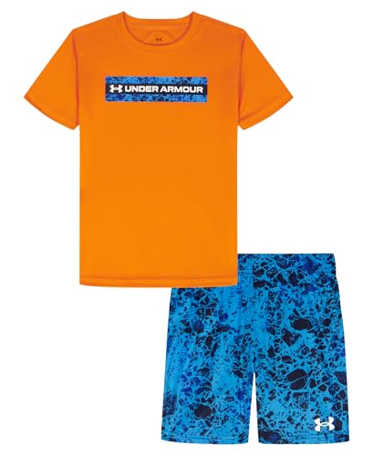 Image of Under Armour Boys' 2-piece Short Sleeve Graphic T-Shirt and Shorts Set, Lightweight & Breathable