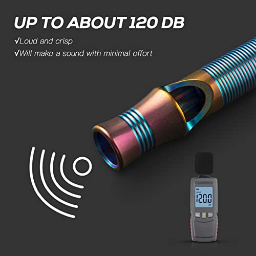 TISUR-Titanium-Emergency-WhistleEDC-Safety-Whistles-Necklace-Loud-up-to-120dbSurvival-Whistles-for-SurvivalHikingCampingPets-Training