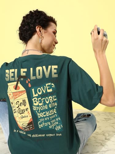 Image of Dillinger Blue Graphic Oversized T-Shirt