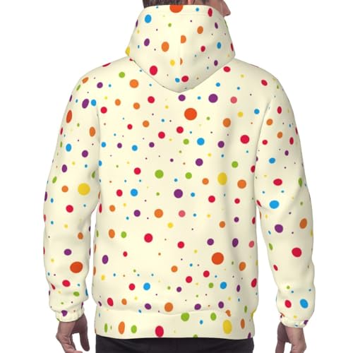 Polka Dots Hoodie Mans Pullover Drawstring Hoody Long Sleeve Casual Sweatshirt Sweatshirts Kangaroo Pocket Tops2